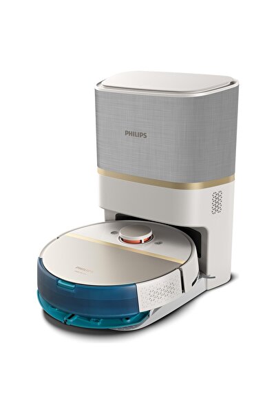 Philips Islak ve Kuru İstasyonlu Otomatik boşaltma istasyonlu, Beyaz robot süpürge +1 YIL EK GARANTİ