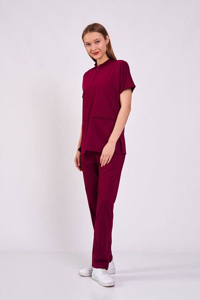 Owlet Medikal Σετ χειρουργικής φανέλας με φερμουάρ Lycra Cherry