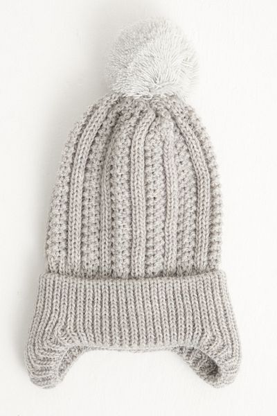 Little Jom Pompom Knitwear Baby Hat, Knitwear Baby Beanie, Single Pompom (0-18 Months)