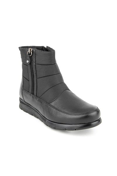 Muya Orthopedix Remus 6 Point Genuine Leather Double Zipper Heel Spur Padded Women's Boots324729