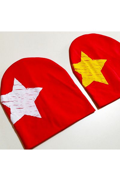 nc gift Single Big Star 2 Fans Baby Kids Double Layer Beanie