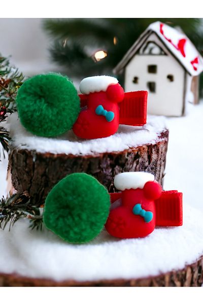minibuki New Year's Themed Pompom Double Collet Buckle 4cm