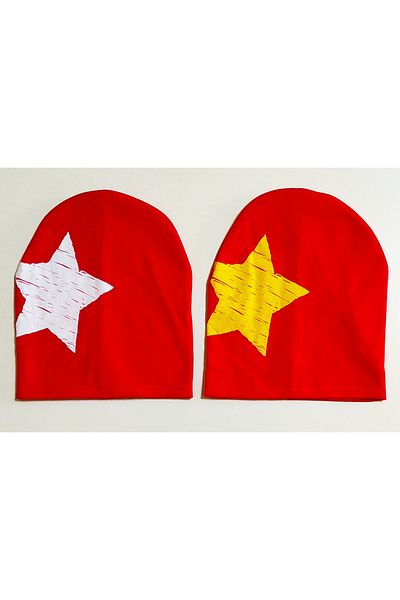 nc gift Single Big Star 2 Fans Baby Kids Double Layer Beanie