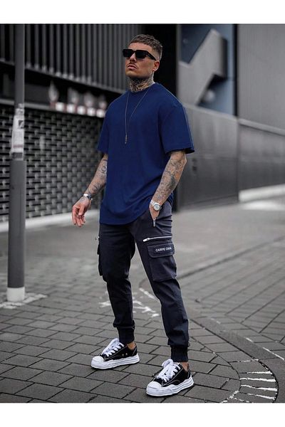 MOONBULL Pánské oversize jednoduché tričko