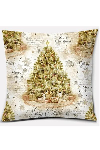 tarzınısec Pernă decorativă cu fermoar cu tema de Anul Nou (45*45CM) Model19