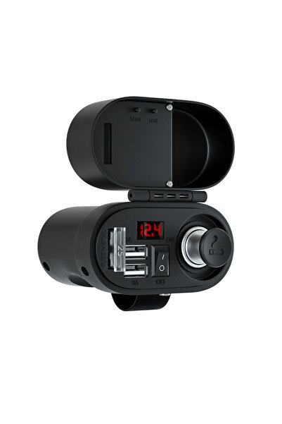 Motorobit CD-3068 Su Geçirmez Çok Fonksiyonlu Çift USB Şarj Cihazı ve Çakmaklık