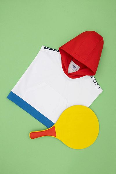 U.S. Polo Assn. US Polo AssnUS Polo Assn. Girl's White Hooded Sweatshirt