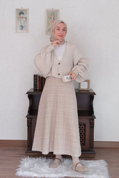 Ceylan Otantik Tweed Skirt