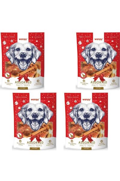 Wanpy Karışık Yılbaşı Paketli Köpek Ödülü 300 Gr x 4 Adet
