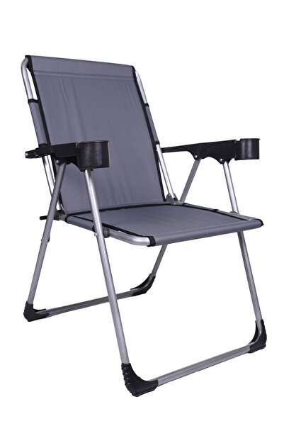 ALİN METAL 140 Kg Taşima Kapasiteli Lüks Bardaklıklı Kamp & Piknik Sandalyesi