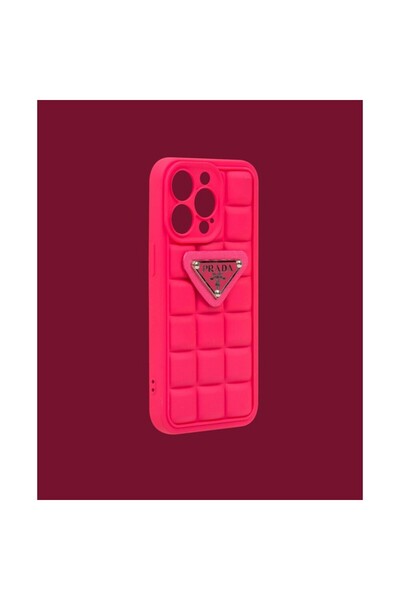 DUKKANCASE Matte Pink Embossed Silicone Phone Case - Dk048 - iPhone 13 Pro