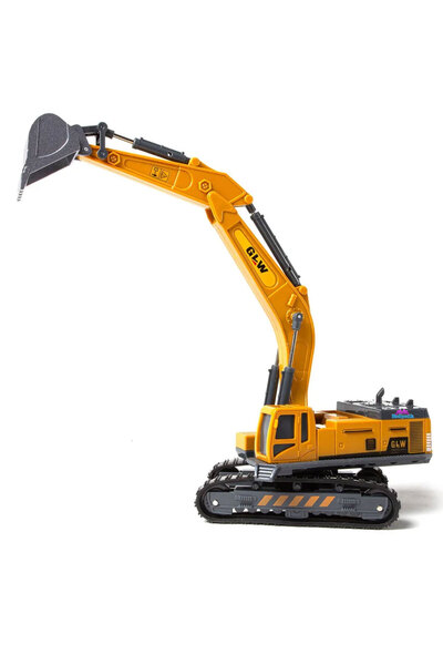 hediyecik Dozer Excavator Metal Burun Kepçe Oyuncak Iş Makinası Büyük Boy 32 Cm