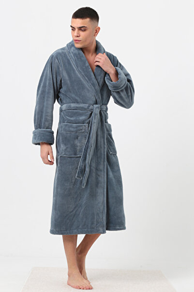 Nuşa Şalyaka Raşel Kalın Erkek Sabahlık