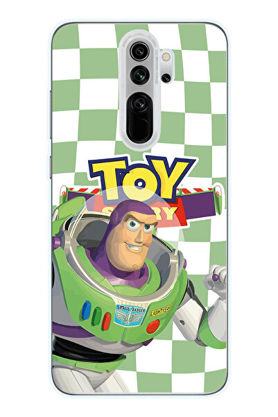 Magic Ring Redmi Note 8 Pro Uyumlu Toy Story Buzz Desenli Şeffaf Telefon Kılıfı
