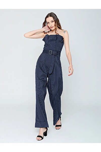 ARDSU Kemerli ,Geniş Paça Laciver Çizgili Tulum