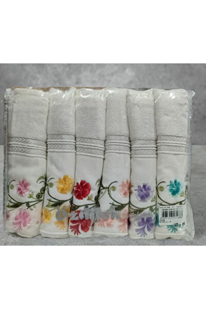 Özdilek 6 штук рушників з вишивкою азалії, модель 22-16