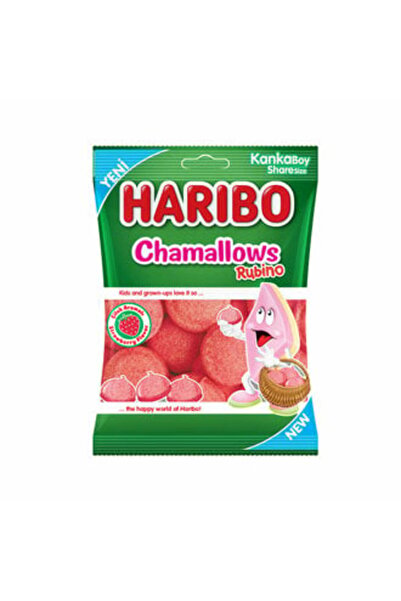 Haribo ( 3 ADET ) Haribo Rubino Çilek Aromalı Marshmallow 70 Gr