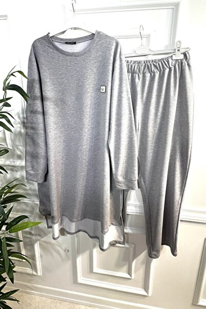 Aşkı Endam Διχτυωτό Βαμβακερό Σετ με δύο κλωστές - Γκρι