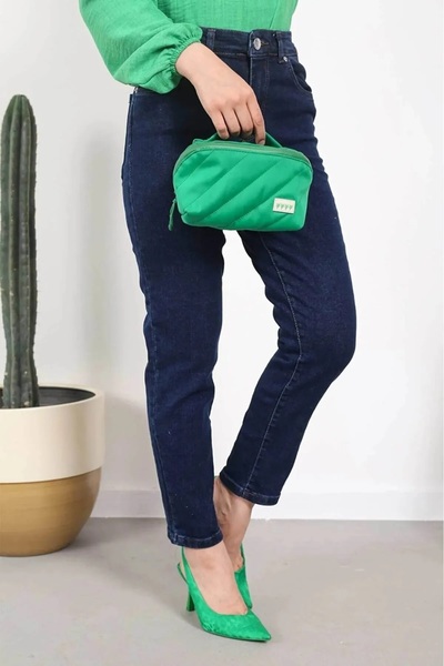 JILLY Jenix Mom Jeans Dark Blue Boyfriend Extra Comfortable Pants Size Chart End of Visual