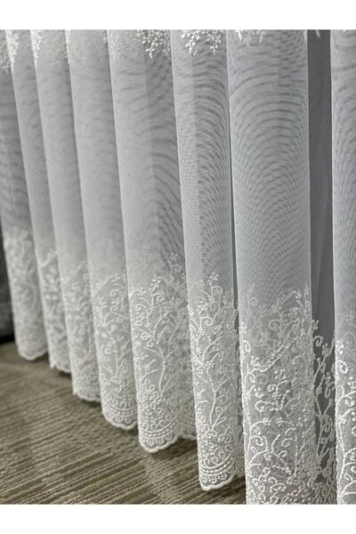 Cortibo Lisbon Spread Pattern 1 in 2 Sparse Pleated Tulle Curtain