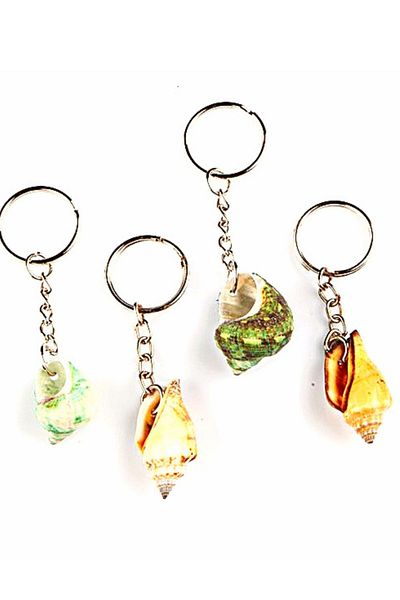 Dünyadan Hediyeler Natural Seashell Keychain Colorful