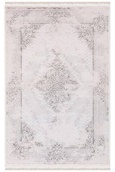 İpek Halı Blossom 13641 Bambu Halı Gri Vizon