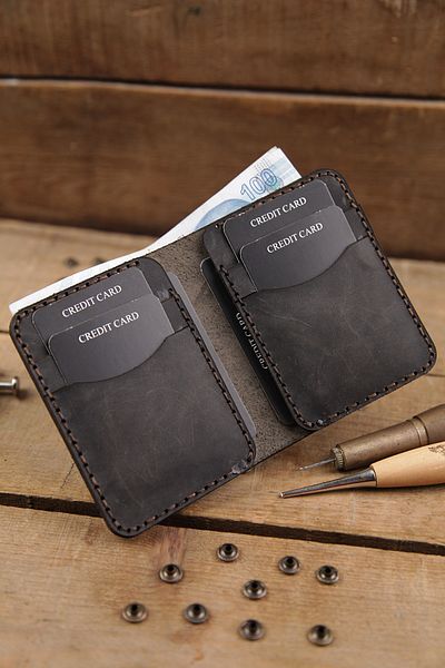 New Coast Leather 1900's Γνήσιο δέρμα Χειροποίητο Μινιμαλιστικό Ανδρικό Πορτοφόλι