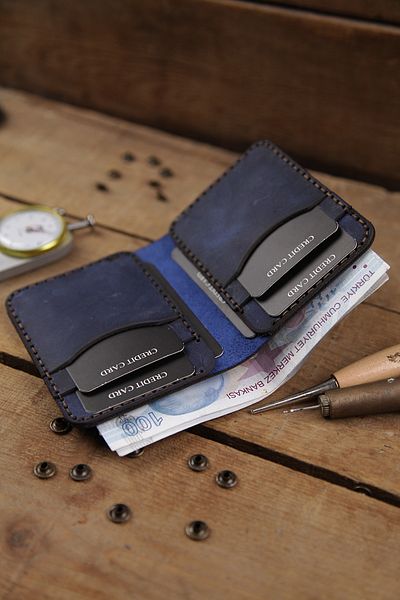 New Coast Leather 1900's Γνήσιο δέρμα Χειροποίητο Μινιμαλιστικό Ανδρικό Πορτοφόλι
