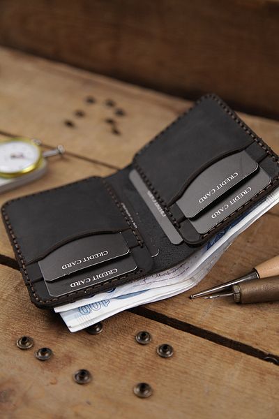 New Coast Leather 1900's Γνήσιο δέρμα Χειροποίητο Μινιμαλιστικό Ανδρικό Πορτοφόλι