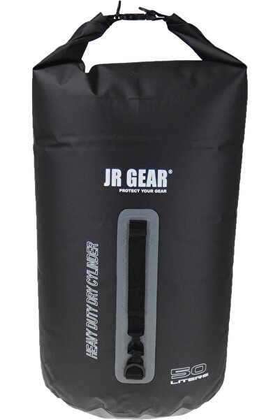 Jr Gear Здрава водоустойчива чанта за сухи вещи 50 литра - ЧЕРНА