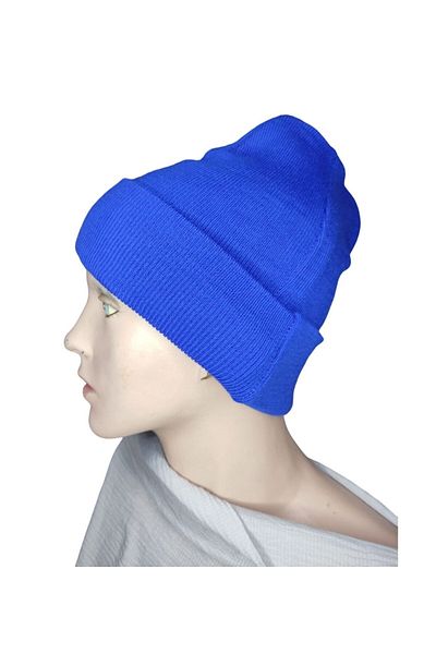 marufshop Унисекс есенно-зимна шапка с вълнена шапка от трикотаж за открито