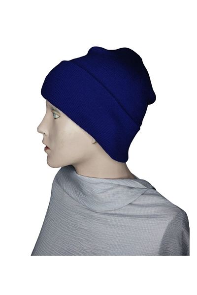 marufshop Унисекс есенно-зимна шапка с вълнена шапка от трикотаж за открито