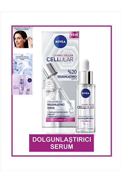 NIVEA Cilt Dolgunlaştırıcı ve Yoğun Nemlendirici Hyaluronik Asit Serum 30 ml Cellular Expert Filler