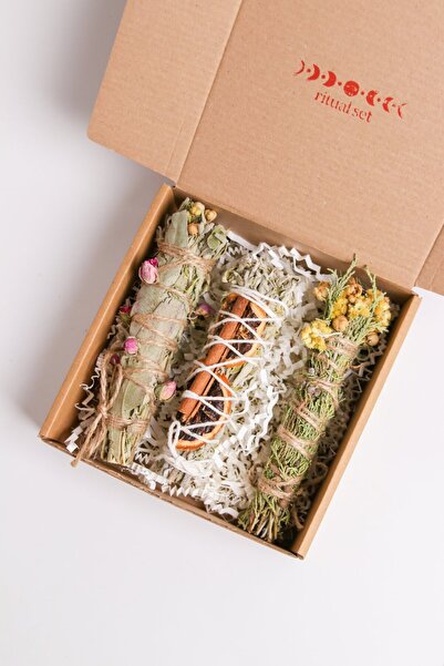 Orenda Design ARINMA VE ENERJİ TEMİZLEME RİTÜEL SETİ - Adaçayı, Gül, Üzerlik,...