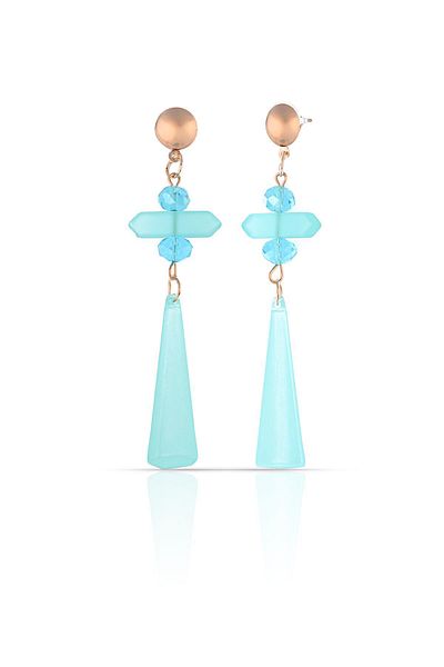 Duke Nickle Turquoise Colored Earrings Rdpk5103