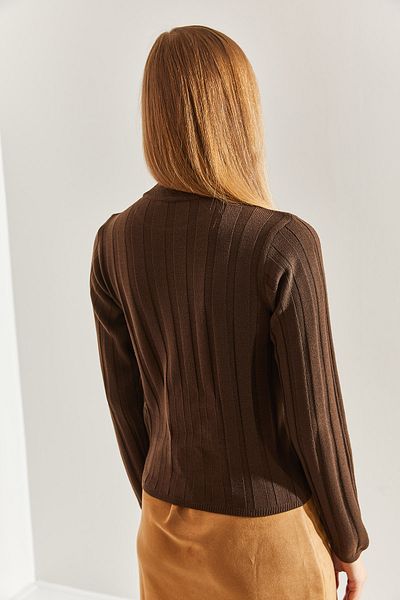 Bianco Lucci Gerippter Rollkragenpullover für Damen