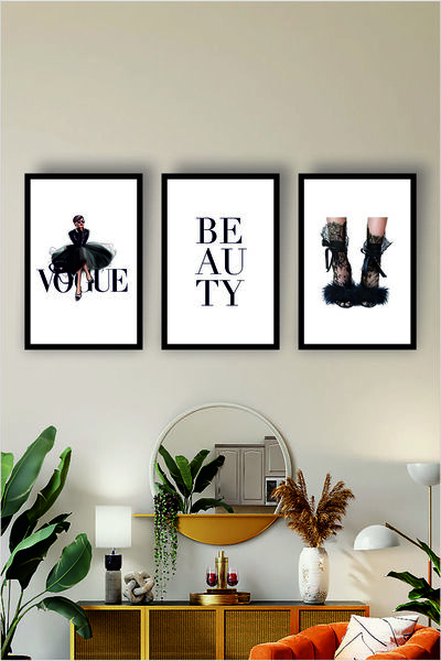 Teknograf Vogue, Beauty Tasarım Sevimli Duvar Tablosu