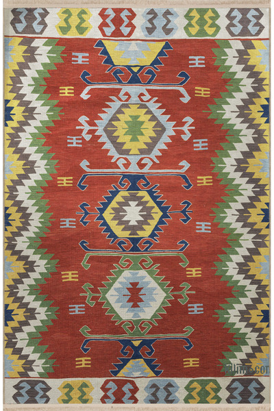 Rugs Modern Halı Многоцветен традиционен мотивиран креативен винтидж декорати...