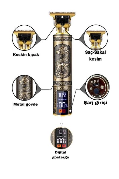 Ipone Bigboss Golden Men's Care Shaving Machine Specially Designed for Hair Shaving