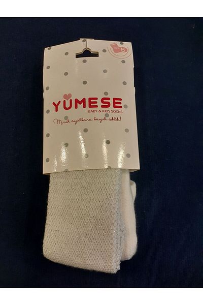 Yümese Çorap جوارب طويلة للفتيات من YÜMESE SILVER SILVERY