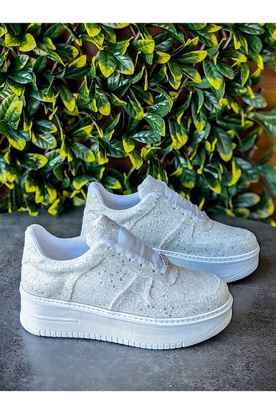 Ayakkabı Tutkusu Stilo ® Sports Bridal Shoes Shimmer and Shine Off White Shine Extreme Comfortable and High Quality Wedding Dress