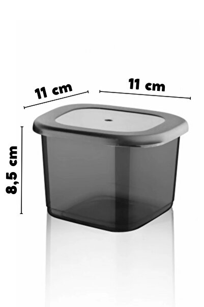 NY HOME 12 Pieces 550 ml Anthracite Economical Unbreakable Storage Container with Labels