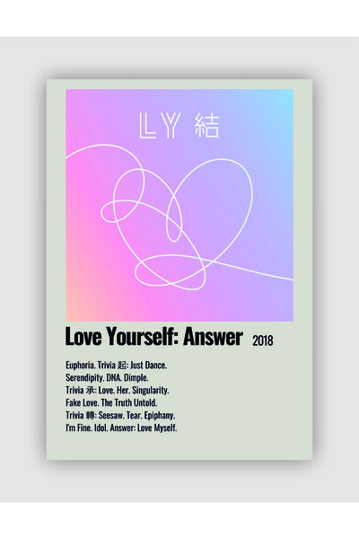 fırsatlar diyarı BTS Love Yourself: Answer K-pop Duvar Posteri - Duvar Dekoru...