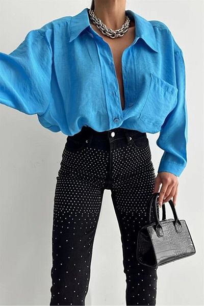 Laluvia Oversize košile mimo rameno