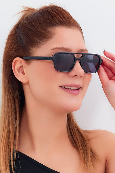 Nilu Moda نظارات شمسية مزدوجة الجسر للجنسين
