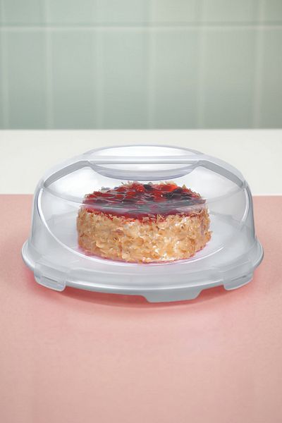 Melkan Home Cake Dish & Cake Dish Cake Dish with Locking Lid 7 Liters Cream