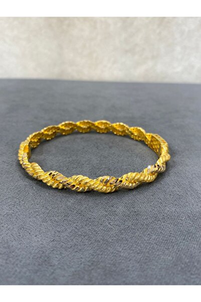 ARSLANTAŞ 1989 14 AYAR ALTIN BURGU ZİNCİR MODELLİ KELEPÇE BİLEZİK