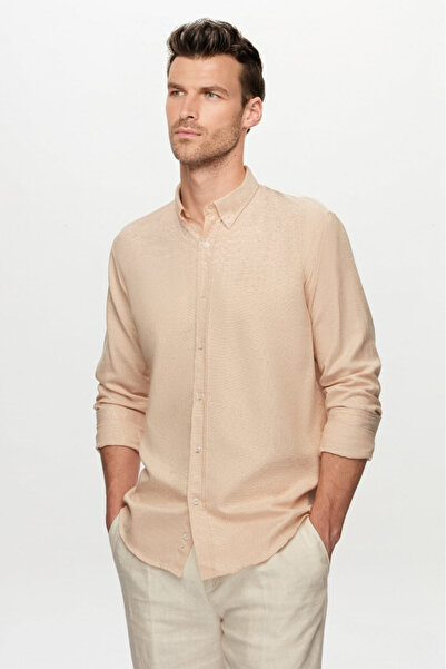 HON'S Men's Oxford Slim Fit Shirt