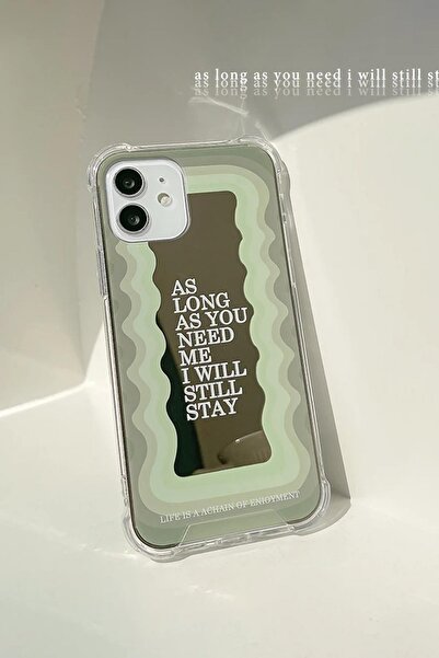 Buka Shops I Will Still Stay  Aynalı Iphone 14 Pro Max Telefon Kılıfı uyumlu