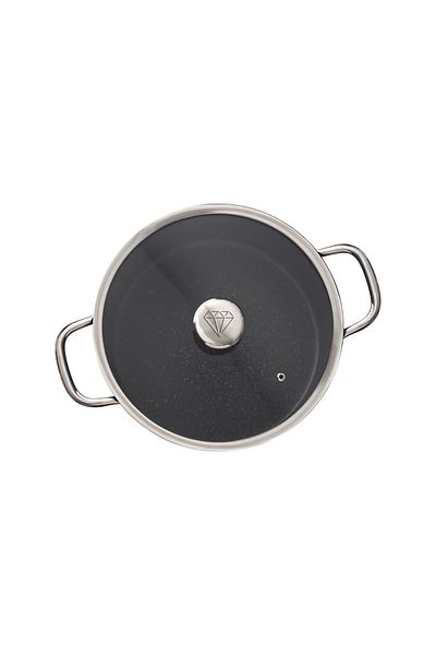 Leydi Marble Granite Rice and Karnıyarık Short Pot 26 cm